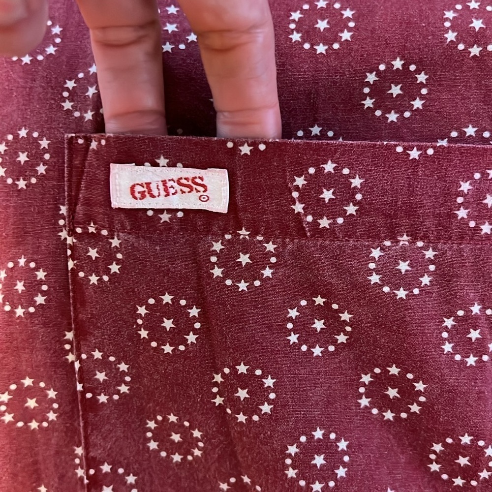 Vintage Guess by Marciano Dots Stars Print Long Sleeve Unique Mens Cotton XL - Picture 5 of 9